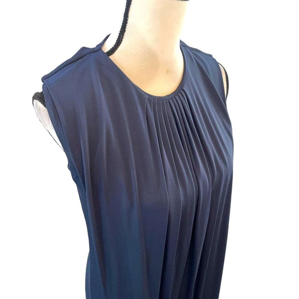 Salvatore Ferragamo Sleeveless Cocktail Dress Navy Blue Size Small Quiet Luxury View 4